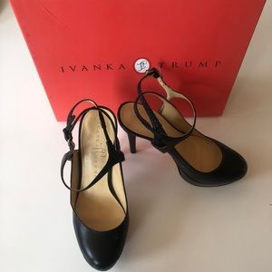 IVANKA TRUMP BLACK SLINGBACK HEELS “ITTARAN” SZ 5